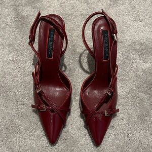 Tony Bianco Burgundy Strappy Heels